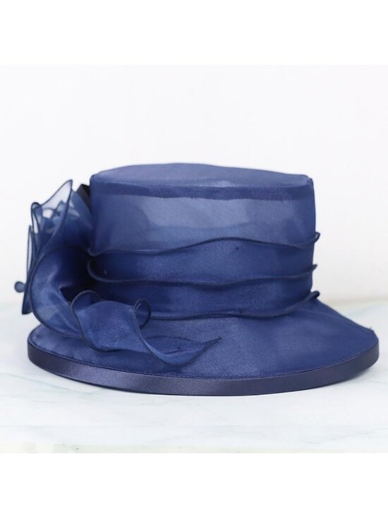 Floral Flat Top Sun Visor Hat for Women | Wedding, Cocktail, Derby Cap